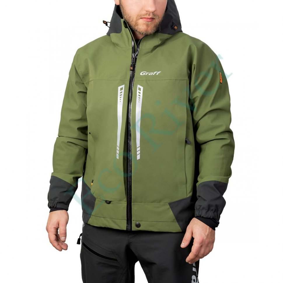 Костюм рыболовный Graff демисезонный размер 4XL/182-188 (Bratex 20000, оливковый)