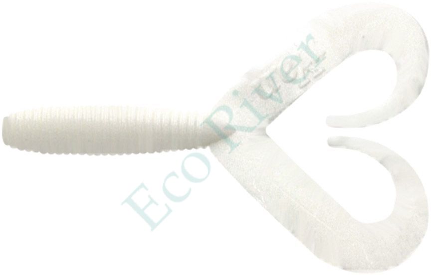 Твистер Yaman PRO Loop-Two, р.4 inch, цвет #01 - White (уп.5 шт)