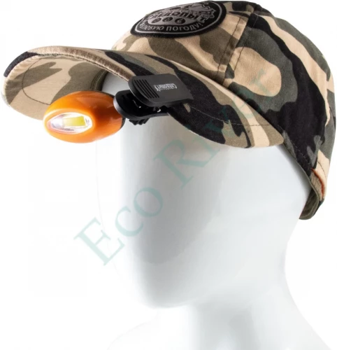 Фонарь для кепки Сибирский Следопыт-Планк , 1 COB, 2х2032/600/