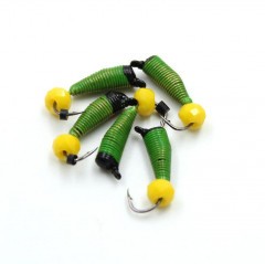 Мормышка вольф. безнасадочная Яман Ручейник №7, d-2.5 мм, L-9.5 мм, вес 1,00 гр.,  кристалл желтый