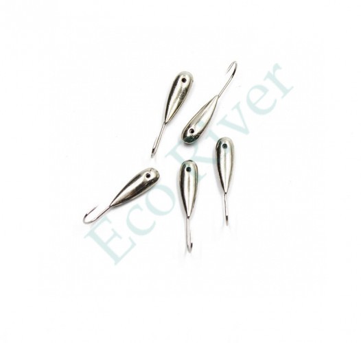 Мормышка паяная Яман Уралка Long, вес 0,46 г, никель (уп. 5 шт.)