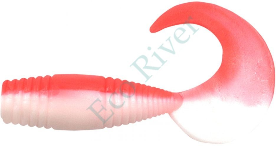 Твистер Yaman PRO Spry Tail, р.3 inch, цвет #27 - Red White (уп. 8 шт.)