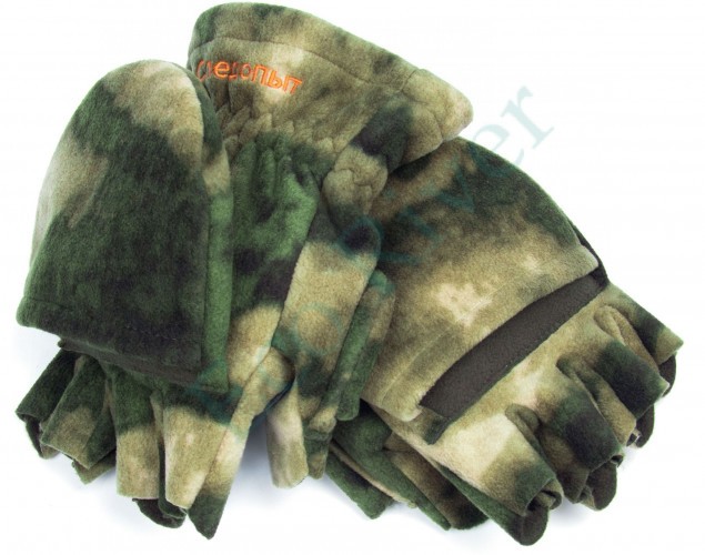 Перчатки-рукавицы Следопыт - PROFI Mitten, виндблок, камуфляж, р-р XL/40/