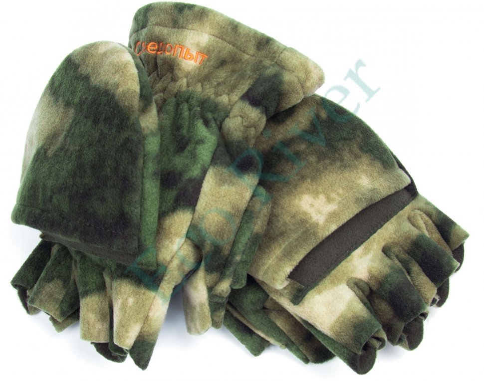 Перчатки Следопыт - PROFI Mitten , виндблок, камуфляж, р-р XL/40/