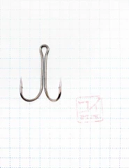 Крючок KOI SHORT DOUBLE HOOK, размер 1 (INT), цвет BN, двойник (10 шт.)/20/