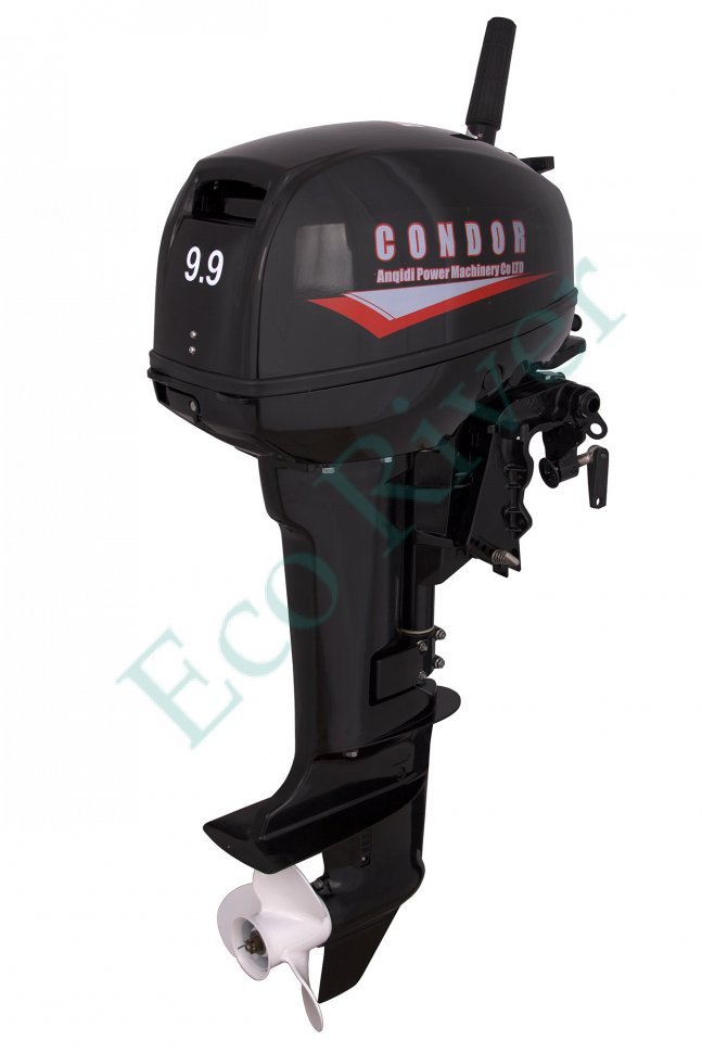 Двигатель лодочный Condor T9,9HS, 2тактный, мощность 9,9 л.с., вод.охлаждение, вес 36 кг
