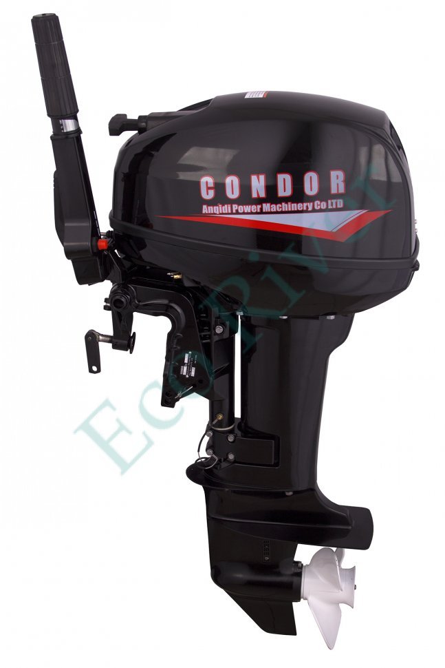 Двигатель лодочный Condor T9,9HS, 2тактный, мощность 9,9 л.с., вод.охлаждение, вес 36 кг