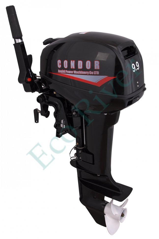 Двигатель лодочный Condor T9,9HS, 2тактный, мощность 9,9 л.с., вод.охлаждение, вес 36 кг