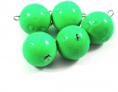 Груз Чебурашка окрашенный разборный Яман (5 шт.) - 56 гр., зелёный/100/