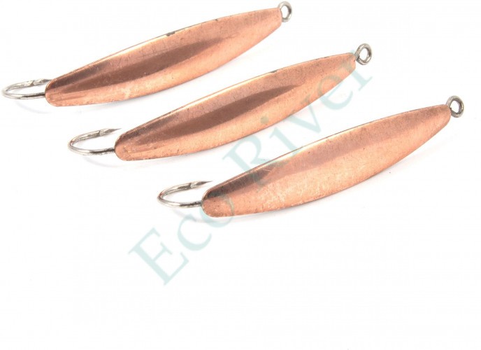 Блесна вертикальная Яман Окунёвая,размер 35 мм, вес 3,5 г, цвет медь (уп.3 шт.)/150/