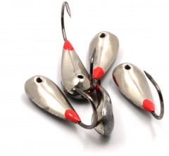 Мормышка паяная Яман Уралка, вес 2,5 г, кр.№4, нейзильбер (уп.5шт.)