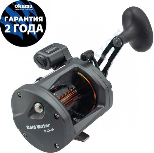 Катушка OKUMA Cold Water CW 45DHA Line Counter RH Trolling High Speed 6.4:1