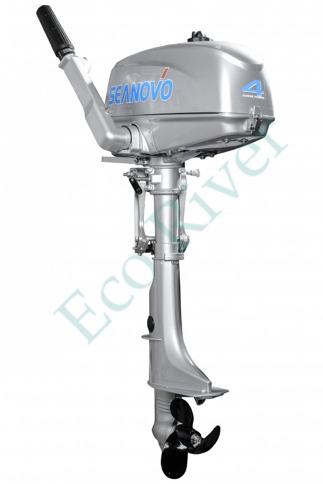 Двигатель лодочный Seanovo, 2-тактный, мощность 4 л.с., короткая нога, SN4FHS, вес 13 кг