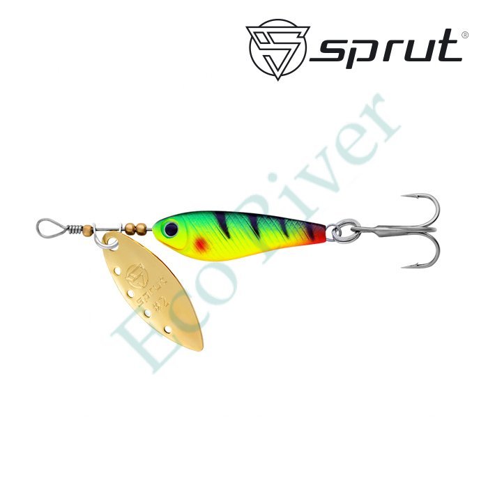 Блесна Sprut Alpina Long Spinner №2 9г/FP1-G