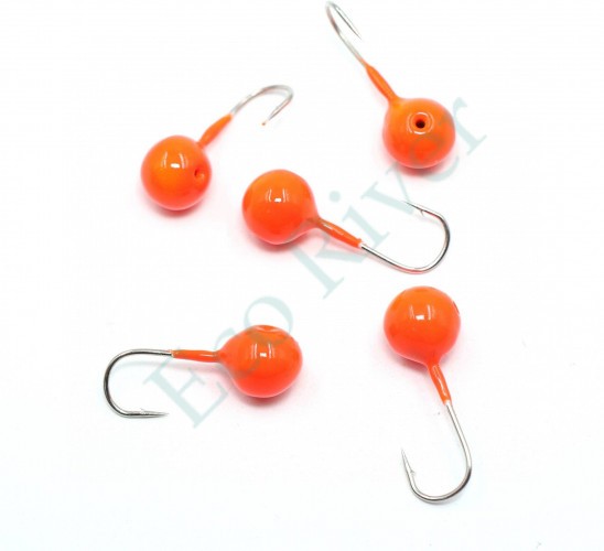 Мормышка вольфрамовая Яман Шар с отв, р.4,5 вес 0,85 цв.оранж(уп.5 шт.)