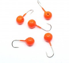 Мормышка вольфрамовая Яман  Шар с отв, р.4,5 вес 0,85 цв.оранж(уп.5 шт.)
