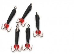 Мормышка вольф. безнасадочная Яман Черт с петлей с коронкой из никеля (длинный), d-3 мм, вес 0,9 г