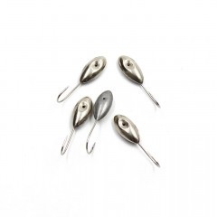 Мормышка паяная Яман Овсинка с лыской, вес 0,86 г, никель (уп. 5 шт.)