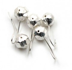 Мормышка Яман шар с отв.,цв.SILVER PLATED, d 5, гран., вес 0,7 г (уп. 5 шт.)