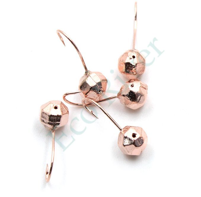 Мормышка Яман шар с отв.,цв.COPPER PLATED, d 6, гран., вес 1,2 г (уп. 5 шт.)