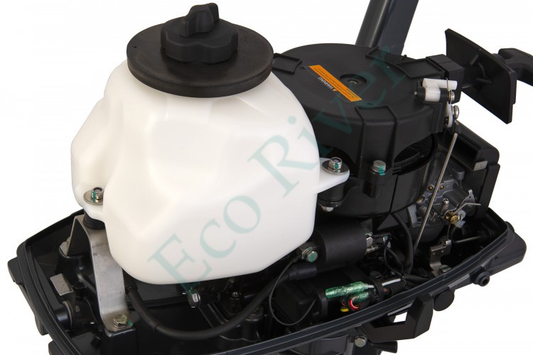 Двигатель лодочный Seanovo, двухтактный, мощность 5,0 л.с., SN5FHS, вес 20 кг, С БАКОМ 12 Л