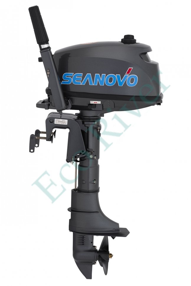 Двигатель лодочный Seanovo, двухтактный, мощность 5,0 л.с., SN5FHS, вес 20 кг, С БАКОМ 12 Л