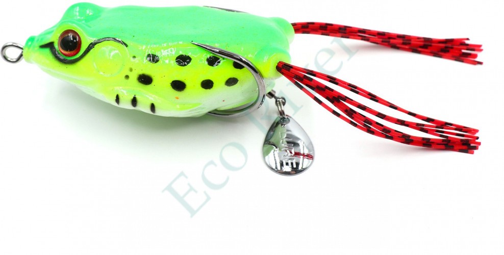 Лягушка-незацепляйка Namazu FROG с лепестком, 65 мм, 18 г, цвет 08, крючок-двойник YR Hooks (BN) #3/