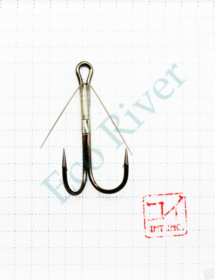 Крючок KOI WEEDLESS DOUBLE HOOK, размер 1/0 (INT), цвет BN, двойник незацепляйка (5 шт.)/20/