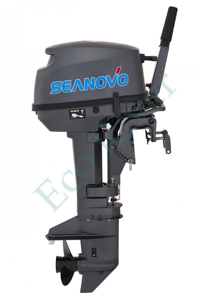 Двигатель лодочный Seanovo, двухтактный, мощность 9,8 л.с., короткая нога,SN9.8FHS, вес 26 кг