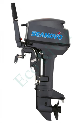 Двигатель лодочный Seanovo, двухтактный, мощность 9,8 л.с., короткая нога,SN9.8FHS, вес 26 кг