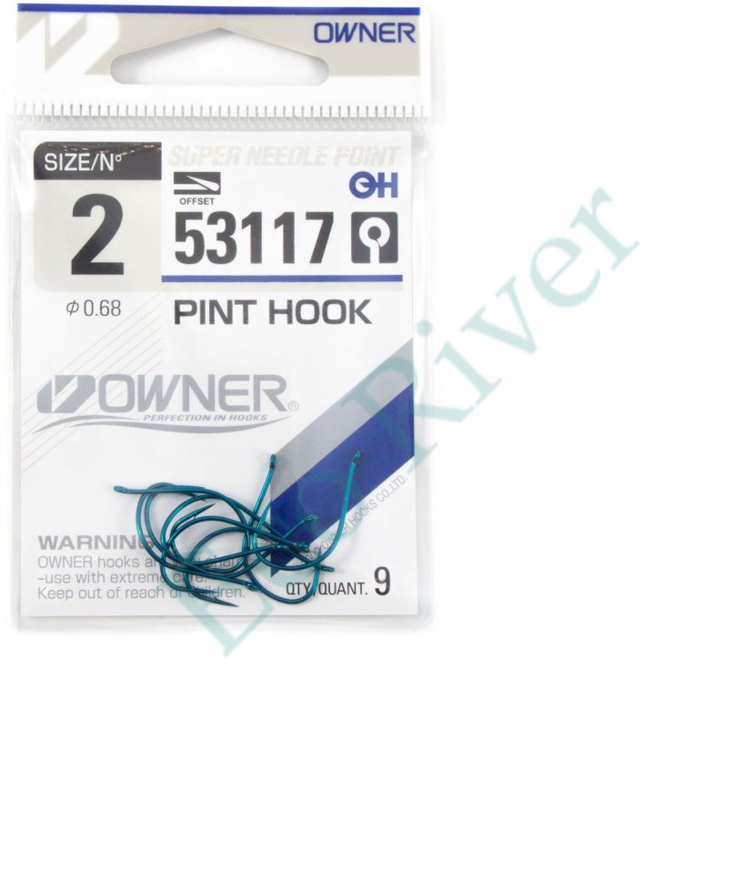 Крючок Owner Pint Hook blue №2 9шт