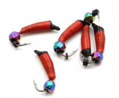 Мормышка вольф. безнасадочная Яман Ручейник №3, d-1.5 мм, L-8.5 мм, вес 0,60 гр.,кристалл хамелеон