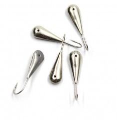 Мормышка паяная Яман Капля Long, вес 0,65 г, никель (уп. 5 шт.)
