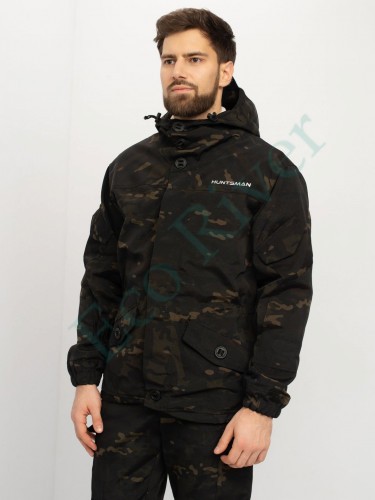 Костюм Горка-3 черный тк. смесовая рип-стоп р.56-58/182-188 (Huntsman)