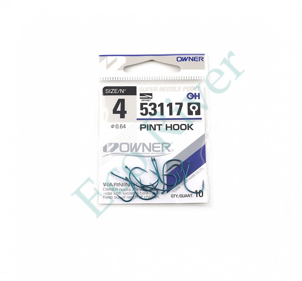 Крючок Owner Pint Hook blue №4 10шт