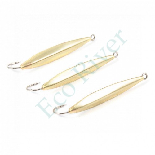 Блесна вертикальная Яман Отличная,размер 40 мм, вес 3 г, цвет латунь (уп.3 шт.)