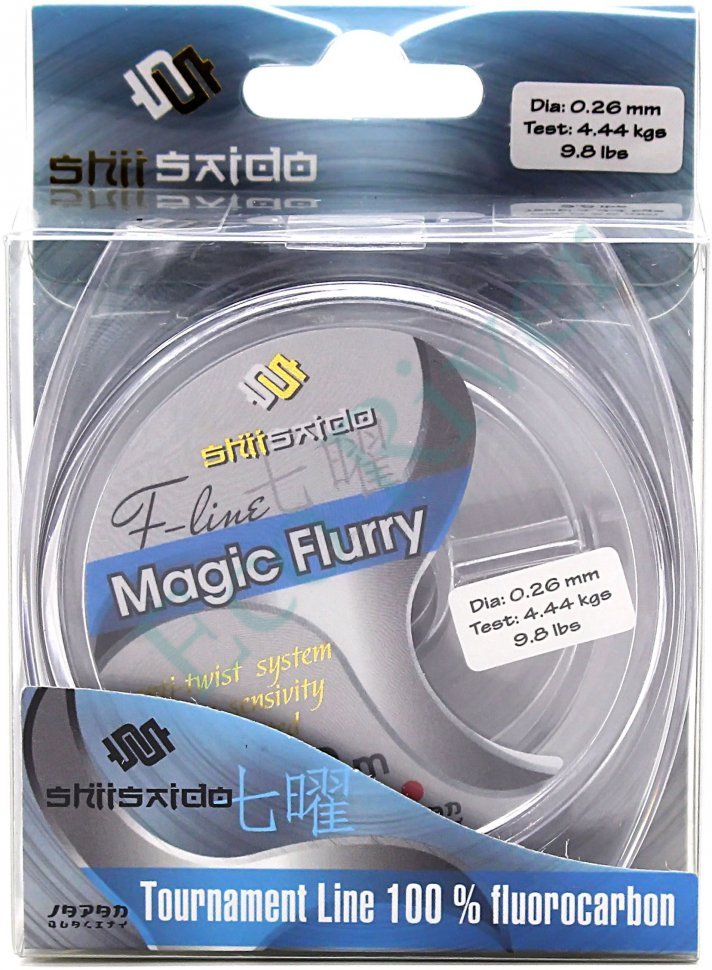 Леска флюорокарбон Shii Saido Magic Flurry, L-30 м, d-0,172 мм, test-2,06 кг, прозрачная/10/