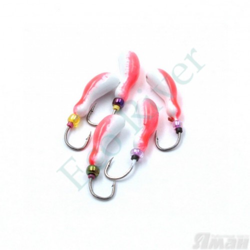 Мормышка литая ЯМАН Мотылек, вес 0,7 гр., кр. Kumho №58, цв. фц. красный с/накопит. (уп. 5 шт.)