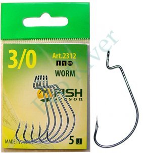 Крючок Fish Season Worm №2/0 BN 5шт офсет. 2312-0042F
