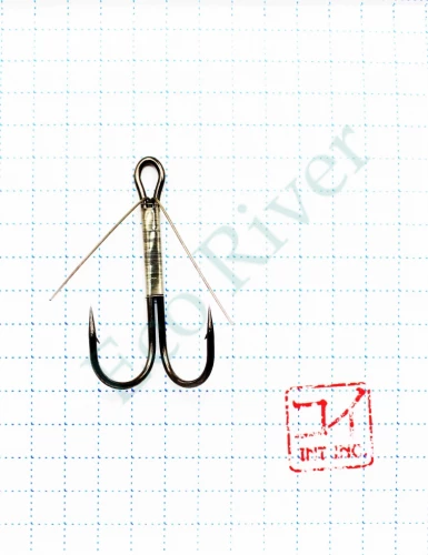 Крючок KOI WEEDLESS DOUBLE HOOK, размер 2 (INT), цвет BN, двойник незацепляйка (5 шт.)/20/
