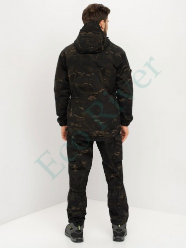 Костюм Горка-3 черный тк. смесовая рип-стоп р.60-62/170-176 (Huntsman)