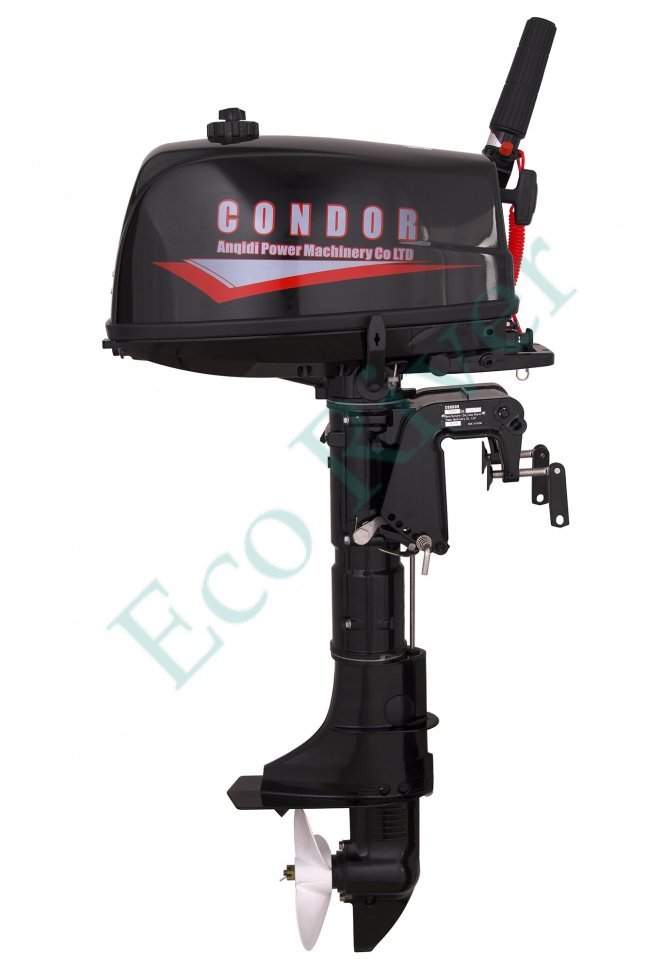 Двигатель лодочный Condor CN5HS двухтактный, мощность 5 л.с возд. охлаждение