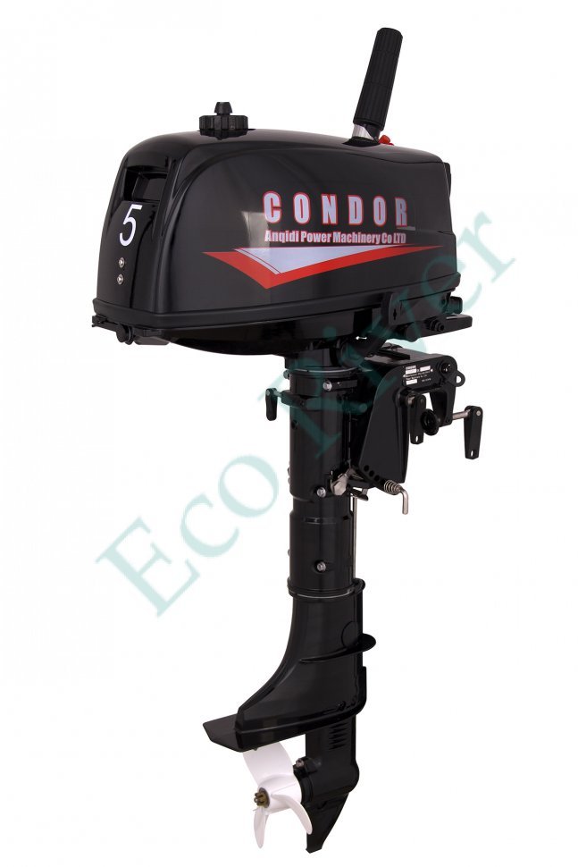 Двигатель лодочный Condor CN5HS двухтактный, мощность 5 л.с возд. охлаждение