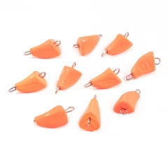Груз Пуля-эксцентрик окрашенный разборный Яман (10 шт.) - 10 гр., оранжевый/400/