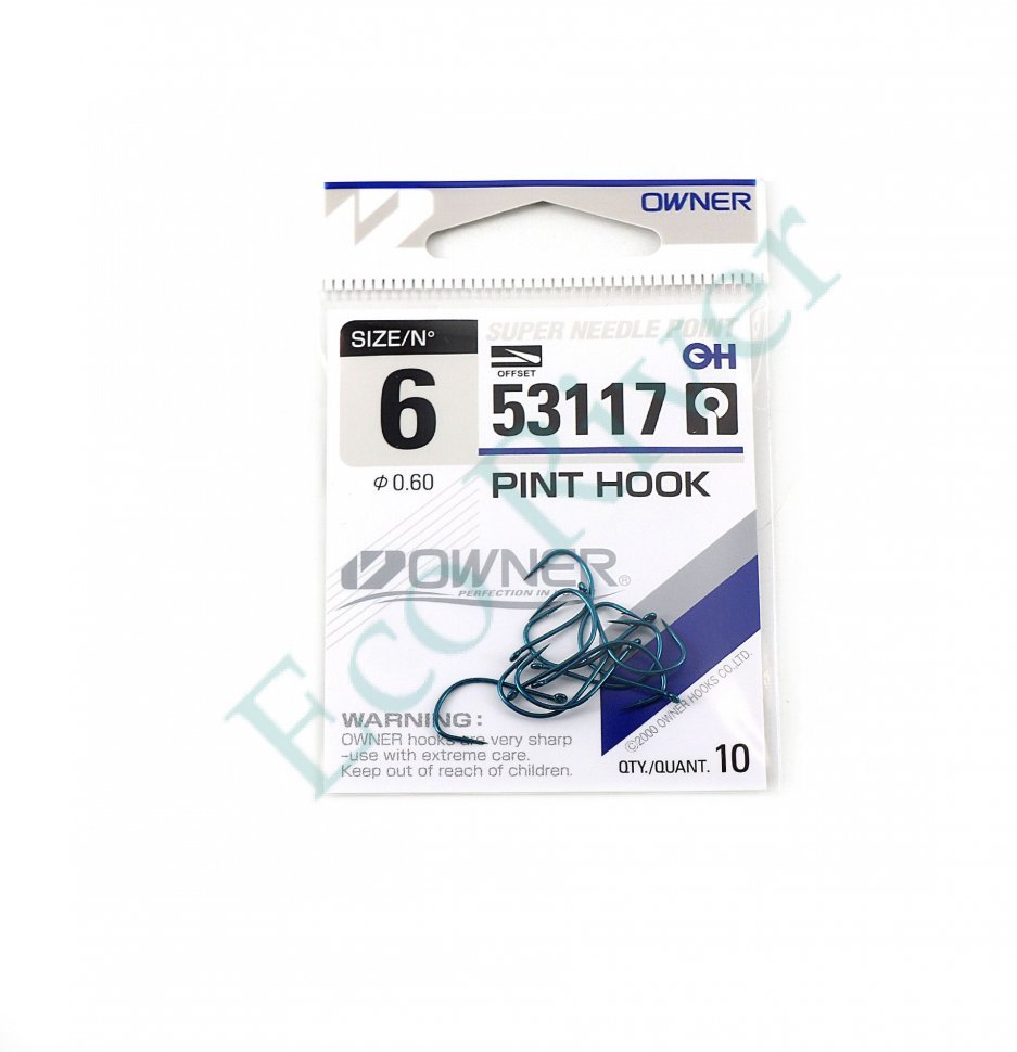 Крючок Owner Pint Hook blue №6 10шт
