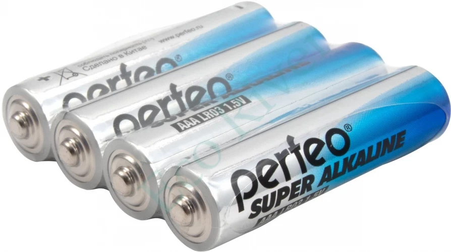 Батарейка Perfeo LR03/4SH (AAA) Super Alkaline в пленке/4/60/960