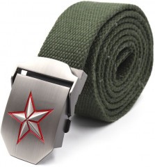 Ремень Следопыт-Звезда, 1400х36 мм, текстиль, зеленый/120/