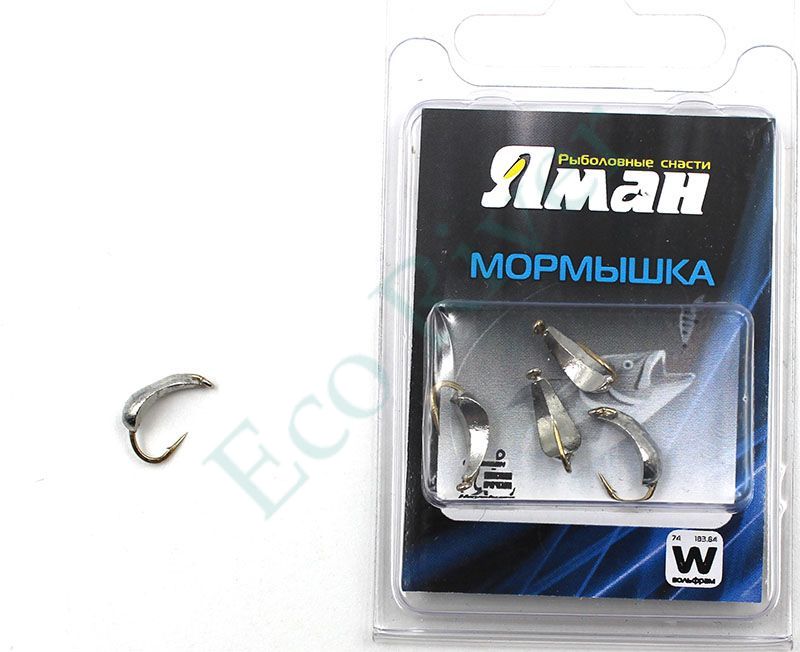Мормышка вольфрамовая Яман Кобра с ушк, р.5,вес 1,25 цв.никель(уп.5 шт.)