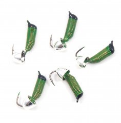 Мормышка вольф. безнасадочная Яман Ручейник №5, d-2 мм, L-9.5 мм, вес 0,90 гр., колокол серебро, ц