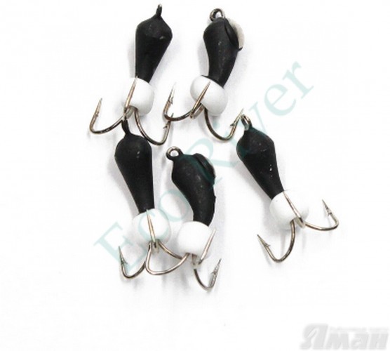 Мормышка вольф. безнасадочная Яман Черт-банан с петлей с коронкой из никеля, d-3 мм, вес 0,6 г, би